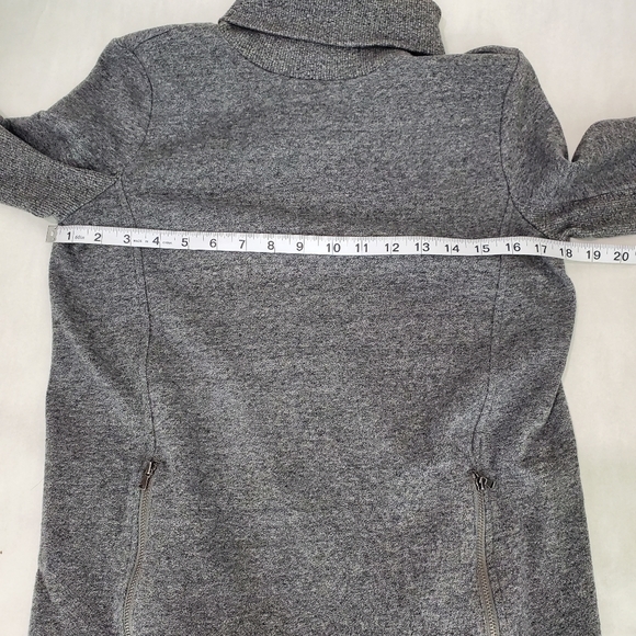 Lou & Grey Sweatshirt Tunic Dress Gray SZ XS Zip Pockets Turtleneck Soft - Picture 8 of 10